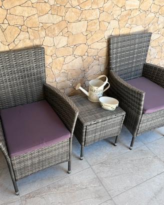 Set poltrone e tavolono Vidal XL come nuovo