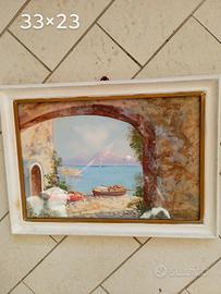 coppia di dipinti olio. stesso artista.