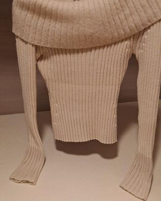 maglione bianco perla
