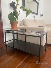 Tavolini ferro e vetro