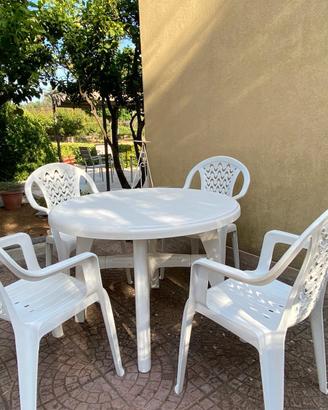  Giardino SCAB - Tavolo Tondo Ø 110cm + 4 Sedie - 