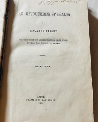 “Le rivoluzioni d’Italia” di Edgar Quinet