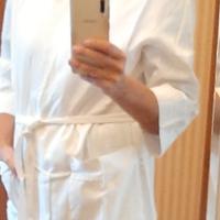 Vestaglia lunga cotone bianca L XL