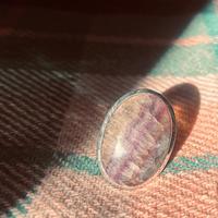 anello argento e fluorite