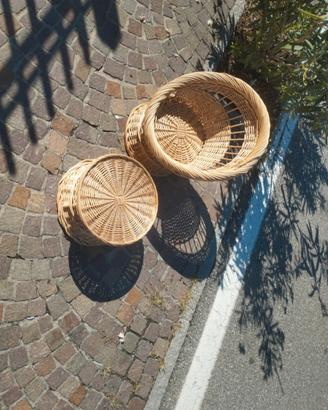 Poltroncina con tavolino per bimbo in vimini