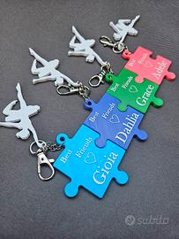 portachiavi in 3D Best friends personalizzati 
