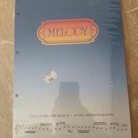 10 pacchi fogli pentagramma