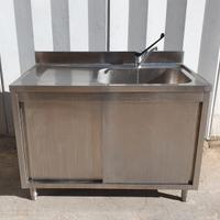LAVELLO ARMADIATO IN ACCIAIO INOX cm 120x70x110h