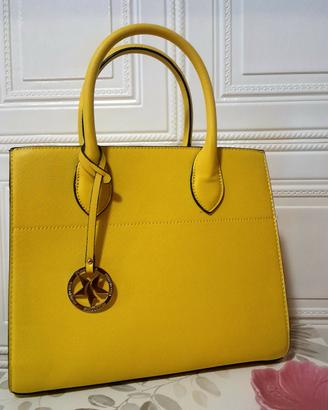 Borsa a mano Primadonna gialla Saffiano