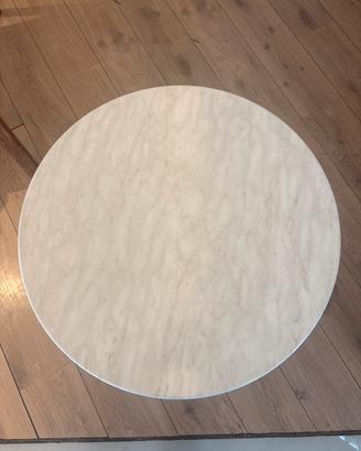 Tavolo rotondo in marmo con base  in metallo