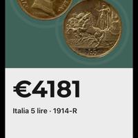 Moneta argento Vittorio Emanuele