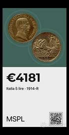 Moneta argento Vittorio Emanuele