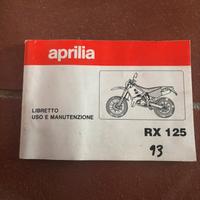 Manuale uso e manutenzione Aprilia rx 125
