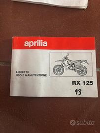 Manuale uso e manutenzione Aprilia rx 125