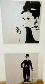 Quadri Charlie Chaplin e Audrey Hepburn Ikea