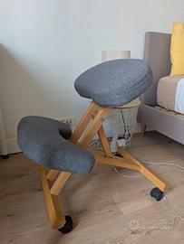 Sedia ergonomica posturale a ginocchio – legno e t