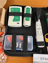 Set attrezzi per cablaggio fili ethernet