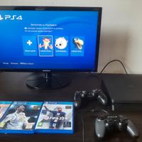PS4 Slim+Monitor Samsung 24"+Fifa23