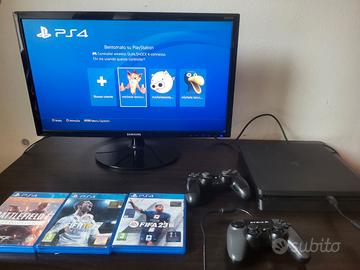 PS4 Slim+Monitor Samsung 24"+Fifa23