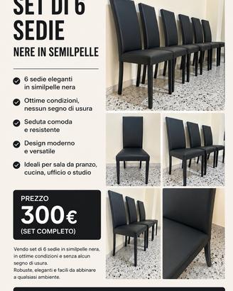 🔥 SUPER OFFERT@ -  SET 6 SEDIE! 🔥