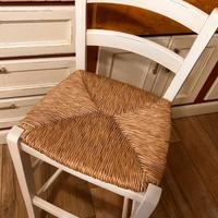 Splendidi sgabelli alti con schienale, artigianali