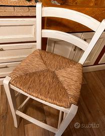 Splendidi sgabelli alti con schienale, artigianali