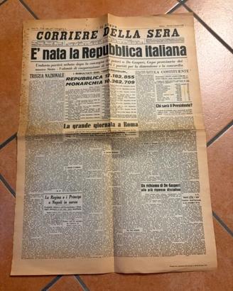 Corriere della sera 6 giugno 1946 - Ristampa 1978