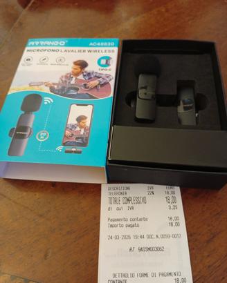 Microfono Lavalier Wireless 