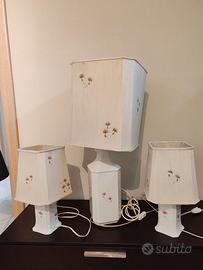 Set di 3 lampade da tavolo vintage