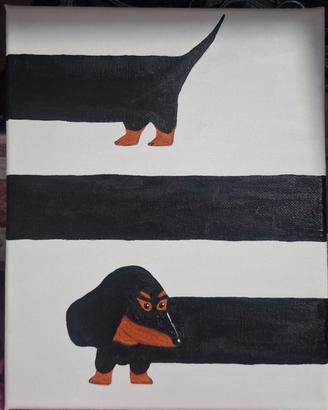 Tela bassotto fatta a mano