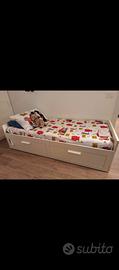 letto singolo brimnes con letto estraibile