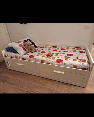 letto singolo brimnes con letto estraibile