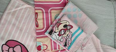 Completo singolo Minnie (coperta ,lenzuola e tenda