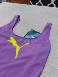 Costume intero Puma lilla M - nuovo con cartellino