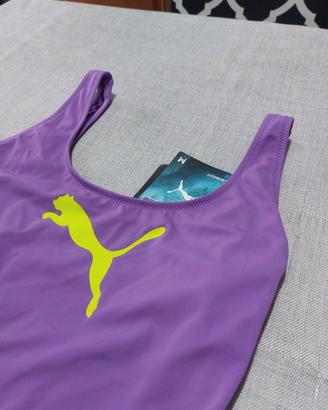 Costume intero Puma lilla M - nuovo con cartellino