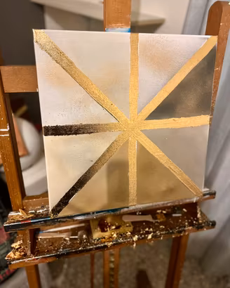 Quadro moderno triangoli e linee