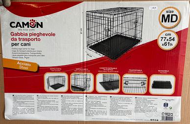Gabbia da trasporto pieghevole per cani