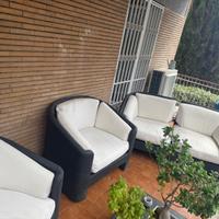 Salotto in rattan da esterno