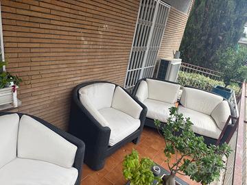 Salotto in rattan da esterno