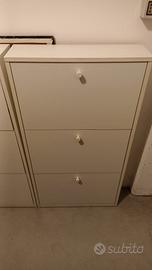 scarpiera slim 3 ante bianco