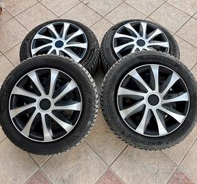 4 cerchi in ferro + 4 gomme invernali Hankook 15”