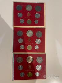tre set monete collezione