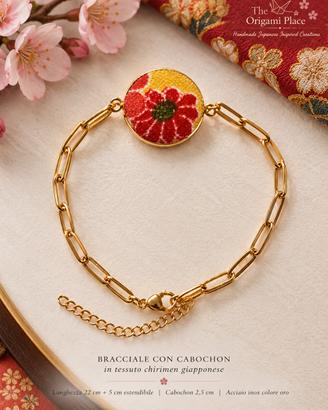 bracciale in tessuto chirimen giapponese 