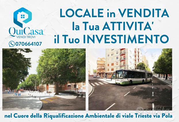 Locale con 3 vetrine, predisposizione ristorazione