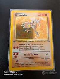 Carta pokemon holo Prima edizione Hitmonlee