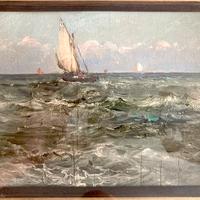 Pratella Fausto - Antico dipinto olio su tavola