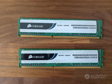 Corsair KIT RAM DDR3 4GB (2x2GB) 1333MHz CL9