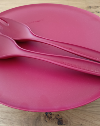 Contenitore 1,5L e posate insalata Tupperware