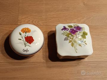 Scatoline in ceramica decorate