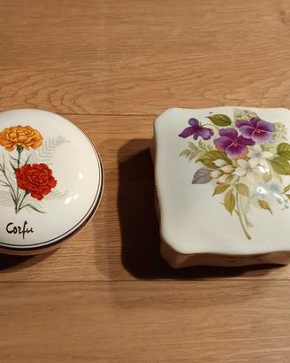 Scatoline in ceramica decorate